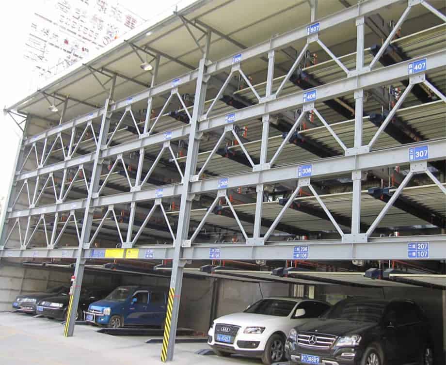 PSH4-D2負二正二地坑四層升降橫移機械立體停車位設備